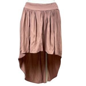 BLUETTE Womens (M) Skirt Rose High Low Elastic Waist Italy Boho Beach Siren
